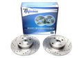 TA Technix Sport Bremsscheiben Satz Hinterachse gelocht + geschlitzt für Mazda 323 F VI / 323 S VI