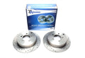 TA Technix Sport Bremsscheiben Satz Hinterachse gelocht + geschlitzt für Citroën / Mitsubishi / Peugeot C-Crosser / Lancer Sportback / Outlander II / 4007