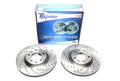 TA Technix Sport Bremsscheiben Satz Vorderachse gelocht + geschlitzt + innenbelüftet für Peugeot 407 / 407SW / 508 / 508SW / 607