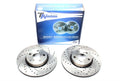 TA Technix Sport Bremsscheiben Satz Vorderachse gelocht + geschlitzt + innenbelüftet für Toyota Avensis / Avensis Liftback / Avensis SW