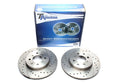 TA Technix Sport Bremsscheiben Satz Vorderachse gelocht + geschlitzt + innenbelüftet für Honda /  Rover Concerto / 200 Hatchback / 200 Coupe / 400 / 400 Tourer / Cabriolet