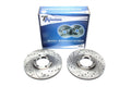 TA Technix Sport Bremsscheiben Satz Vorderachse gelocht + geschlitzt + innenbelüftet für Isuzu / Opel Trooper / Trooper Soft Top / Campo / Opel Frontera A Sport / Fontera A