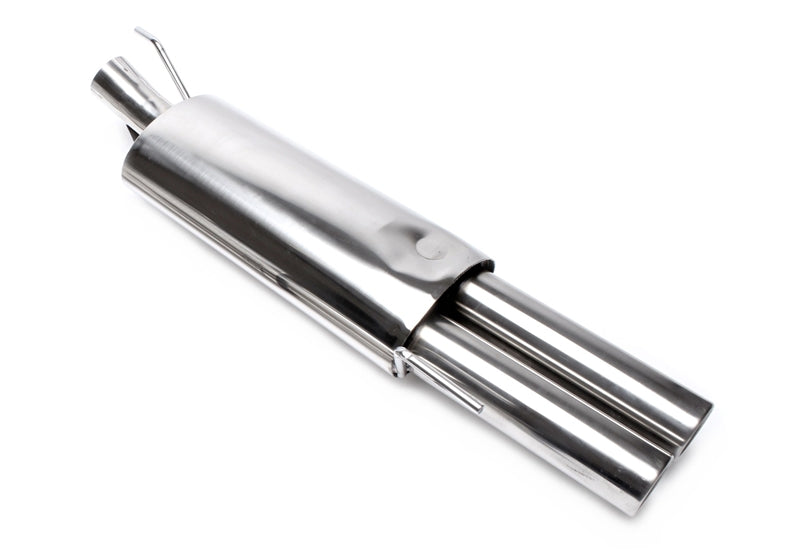 TA Technix Endschalldämpfer 2x76mm rund/gebördelt Edelstahl für VW Golf III, Golf III Cabriolet, Golf IV Cabriolet