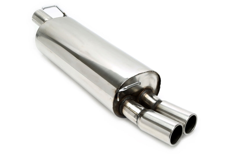 TA Technix Endschalldämpfer 2x76mm rund/gebördelt Edelstahl für Audi /Seat / VW A3, Leon,  Golf IV