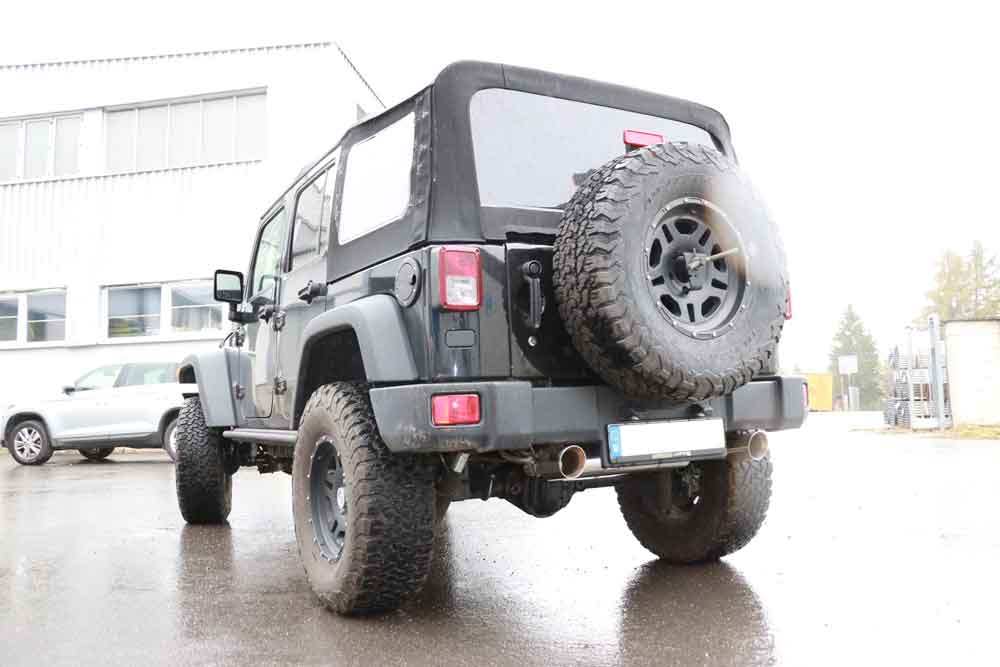 Fox passend fürJeep Wrangler III - JK Endschalldämpfer quer Ausgang rechts/links - 1x100 Typ 25 rechts/links
