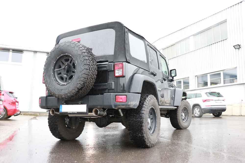 Fox passend fürJeep Wrangler III - JK Endschalldämpfer quer Ausgang rechts/links - 1x100 Typ 25 rechts/links