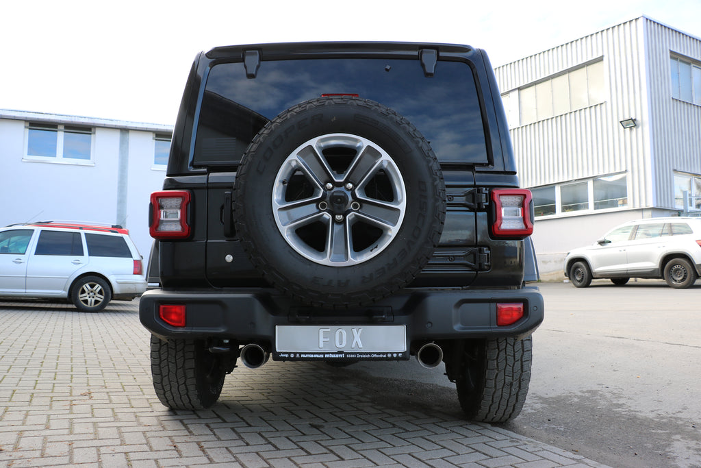 Fox passend für Jeep Wrangler IV - JL Endschalldämpfer quer Ausgang rechts/links - 1x100 Typ 25 rechts/links