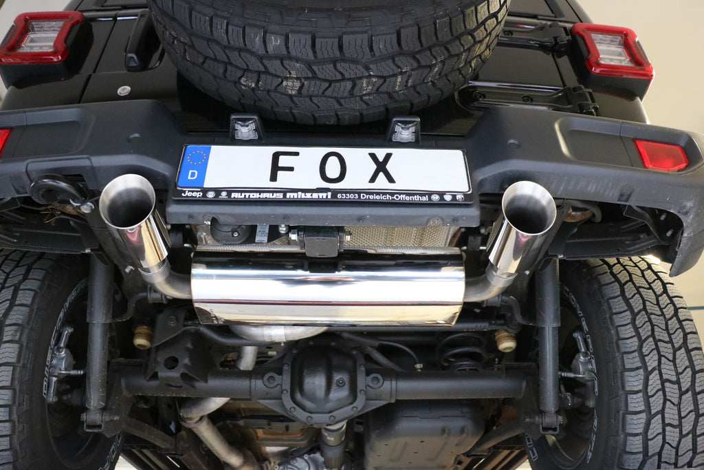 Fox passend fürJeep Wrangler IV - JL Endschalldämpfer quer Ausgang rechts/links - 1x100 Typ 25 rechts/links