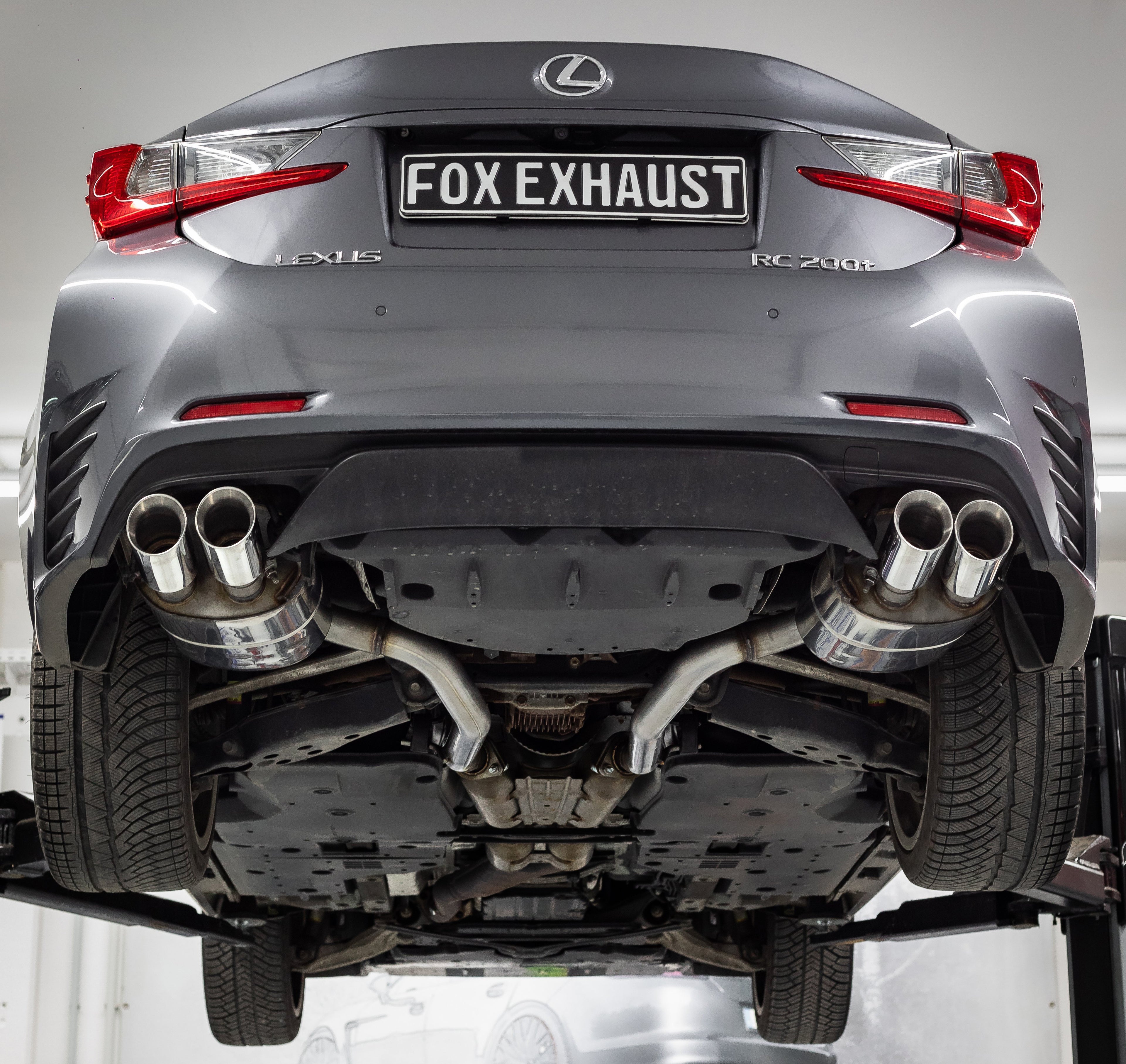 Fox passend fürLexus RC200T Endschalldämpfer rechts/links - 2x90 Typ 25 rechts/links