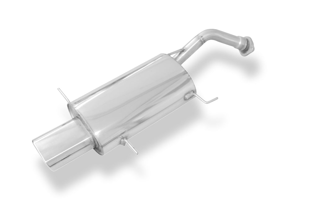 Fox passend für Mazda MX3 Typ EC Endschalldämpfer mit Tulpe und Flansch - 135x80 Typ 53
