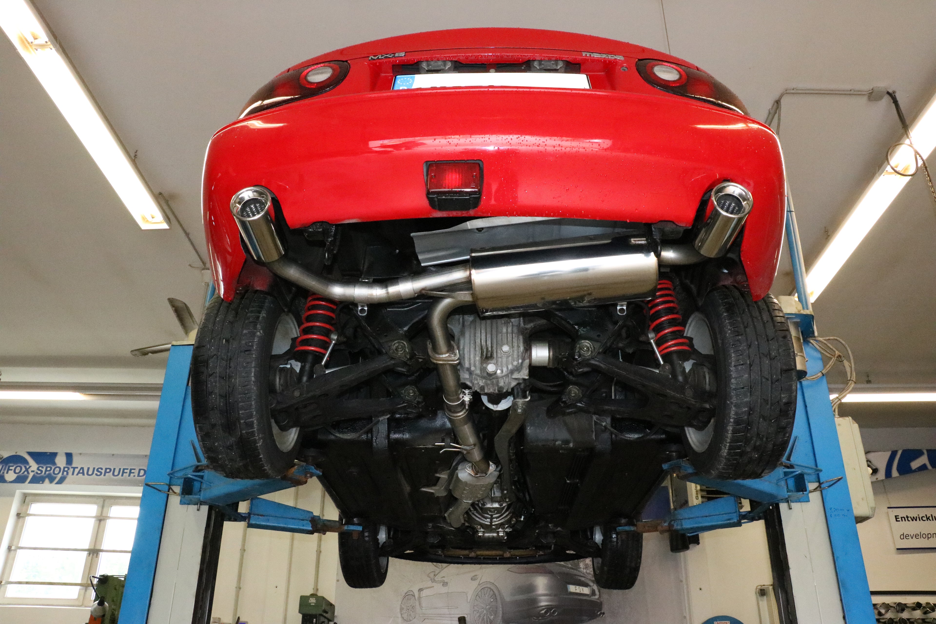 Fox passend fürMazda MX5 Typ NA Endschalldämpfer Ausgang rechts/links - 1x90 Typ 13 rechts/links