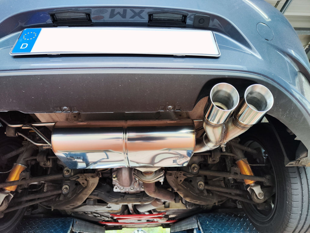 Fox passend fürMazda MX5 - ND Endschalldämpfer quer Ausgang rechts - 2x70 Typ 25 NICHT versetzt