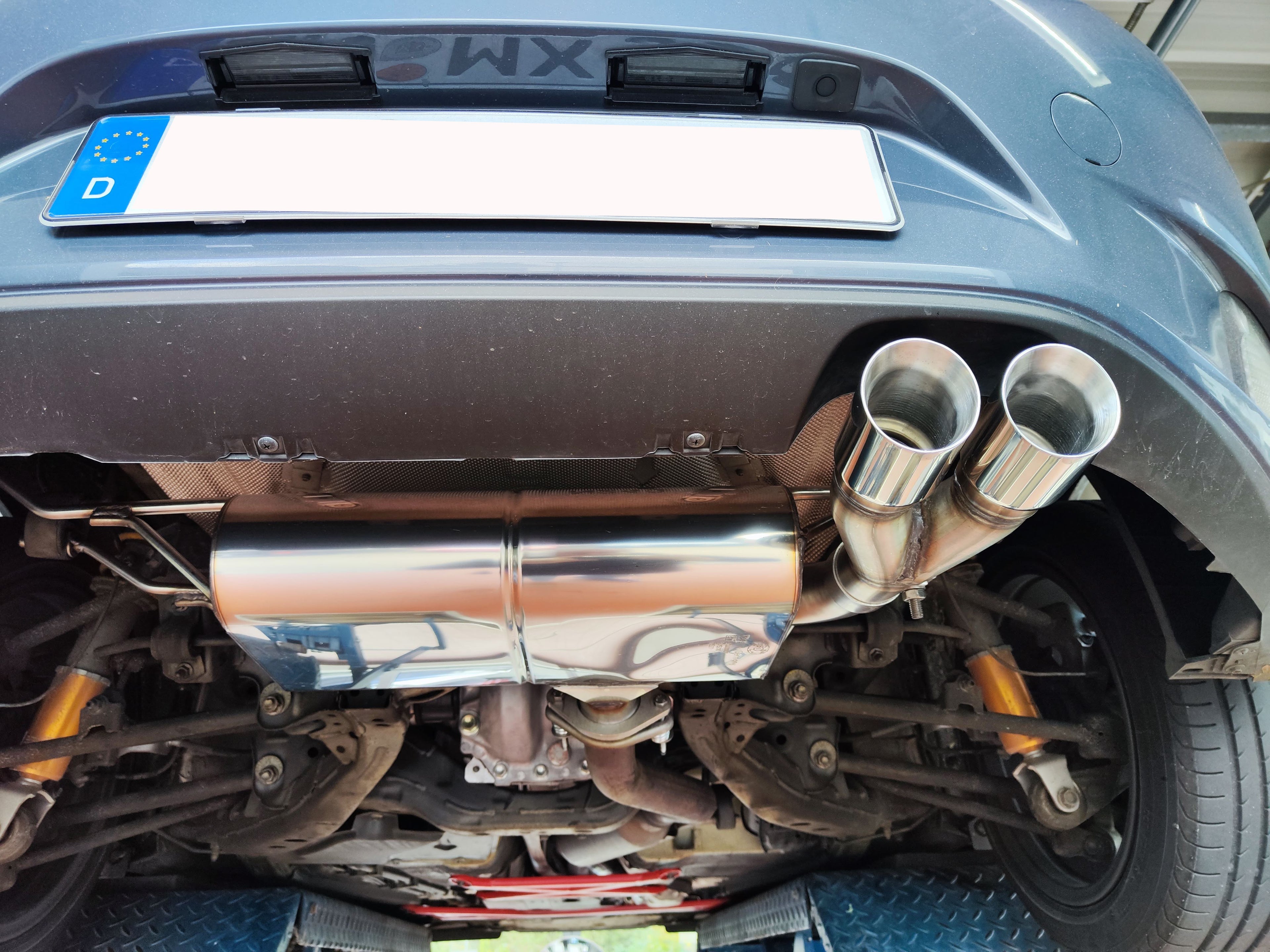 Fox passend fürMazda MX5 - ND Endschalldämpfer quer Ausgang rechts - 2x70 Typ 25 NICHT versetzt