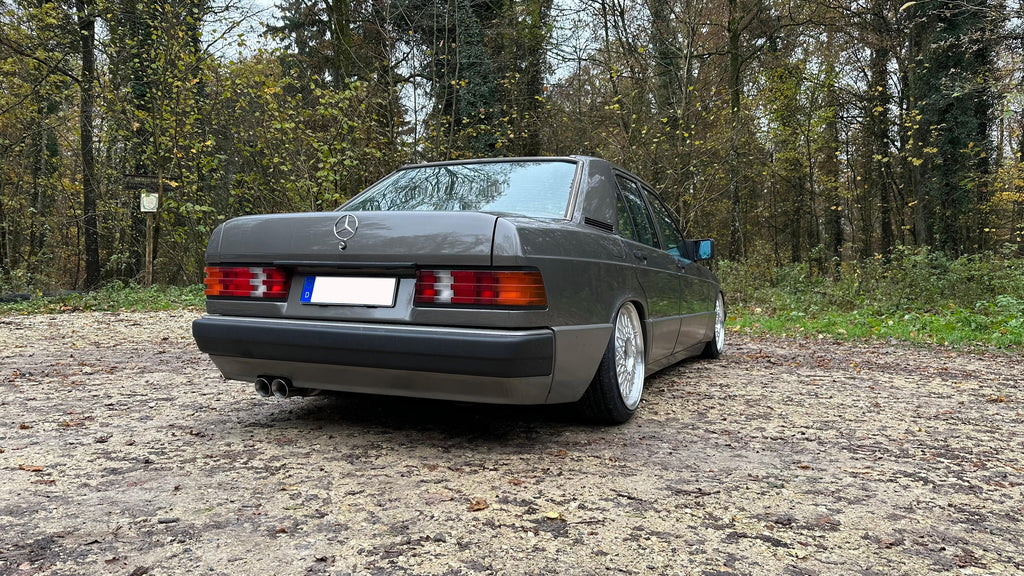 Fox passend fürMercedes 190 W201 Endschalldämpfer und Vorschalldämpfer - 2x76 Typ 25