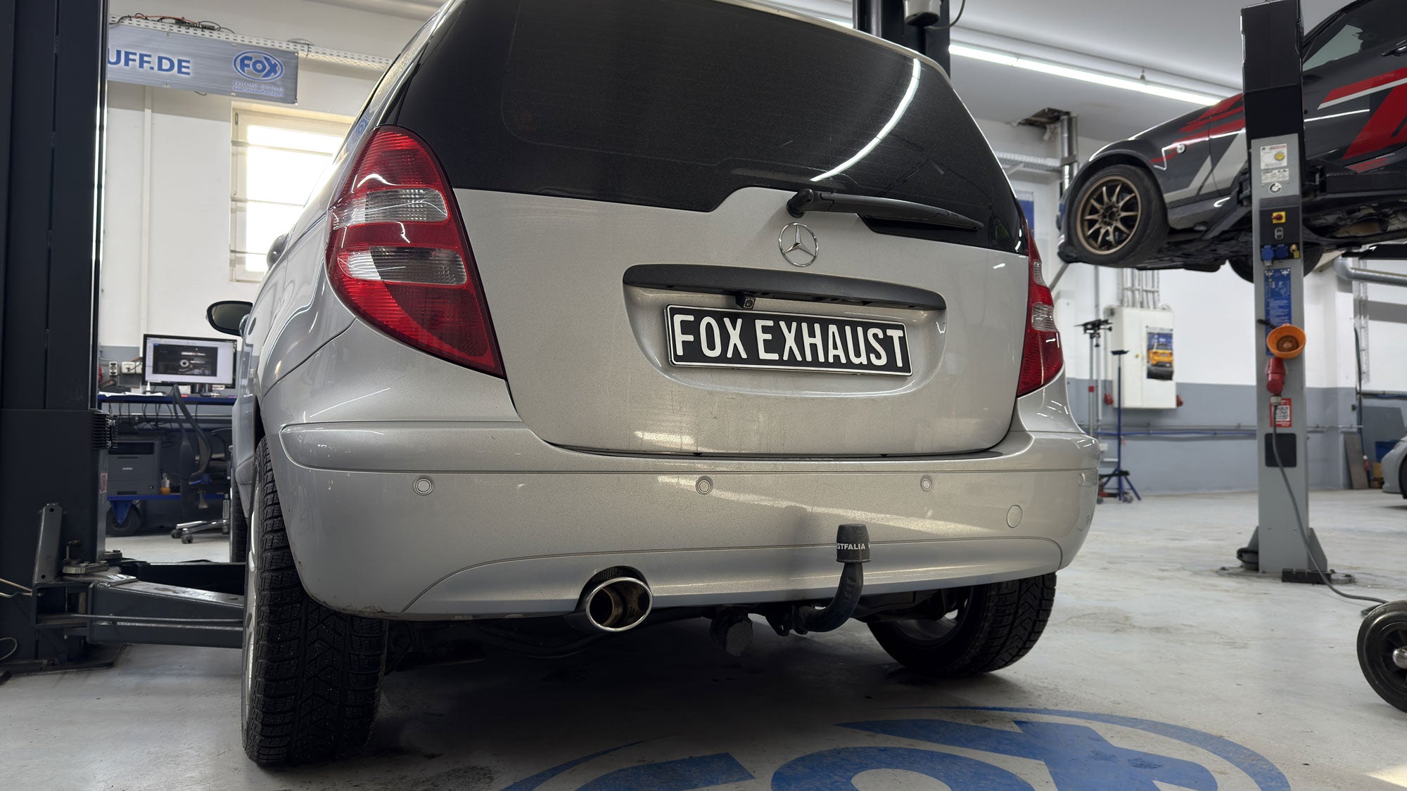 Fox passend fürMercedes A-Klasse W169 Endschalldämpfer - 115x85 Typ 32 - Für Fahrzeuge mit rundem Originalauschnitt