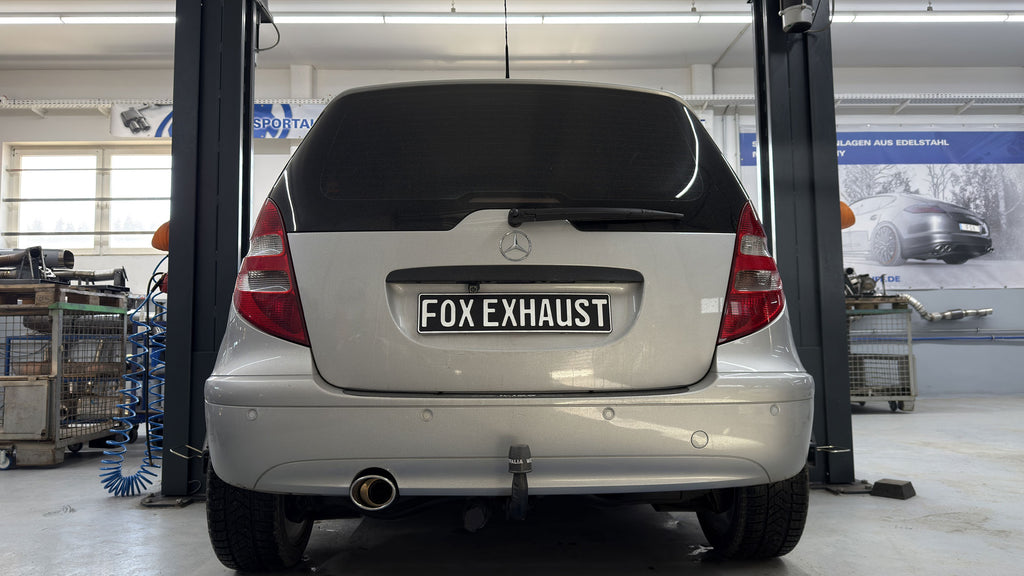 Fox passend für Mercedes A-Klasse W169 Endschalldämpfer - 115x85 Typ 32 - Für Fahrzeuge mit rundem Originalauschnitt