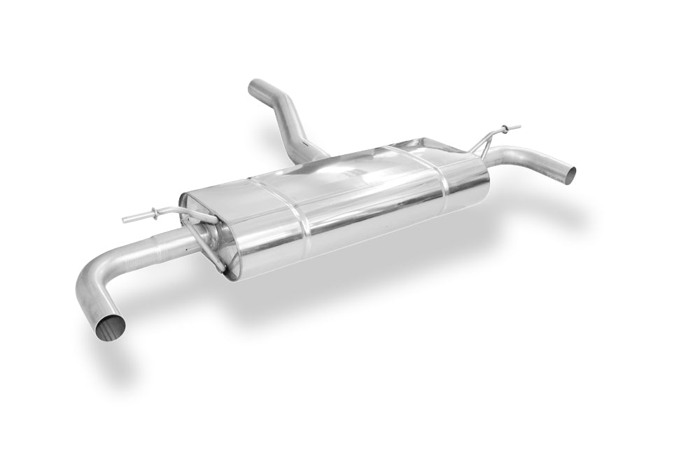 Fox passend fürMercedes A-Klasse 176/245 Endschalldämpfer quer Ausgang rechts/links - ohne Endrohre mit 90° Bögen für Modelle mit original Endrohrblenden