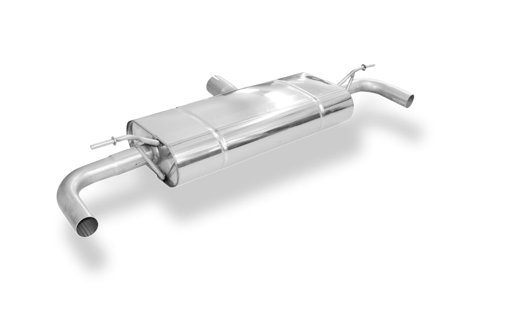 Fox passend fürMercedes A-Klasse 176/245 4-matic Endschalldämpfer quer Ausgang rechts/links - ohne Endrohre mit 90° Bögen für Modelle mit original Endrohrblenden