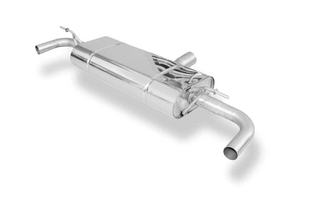 Fox passend fürMercedes A-Klasse 176/245 4-matic Endschalldämpfer quer Ausgang rechts/links - ohne Endrohre mit 90° Bögen für Modelle mit original Endrohrblenden