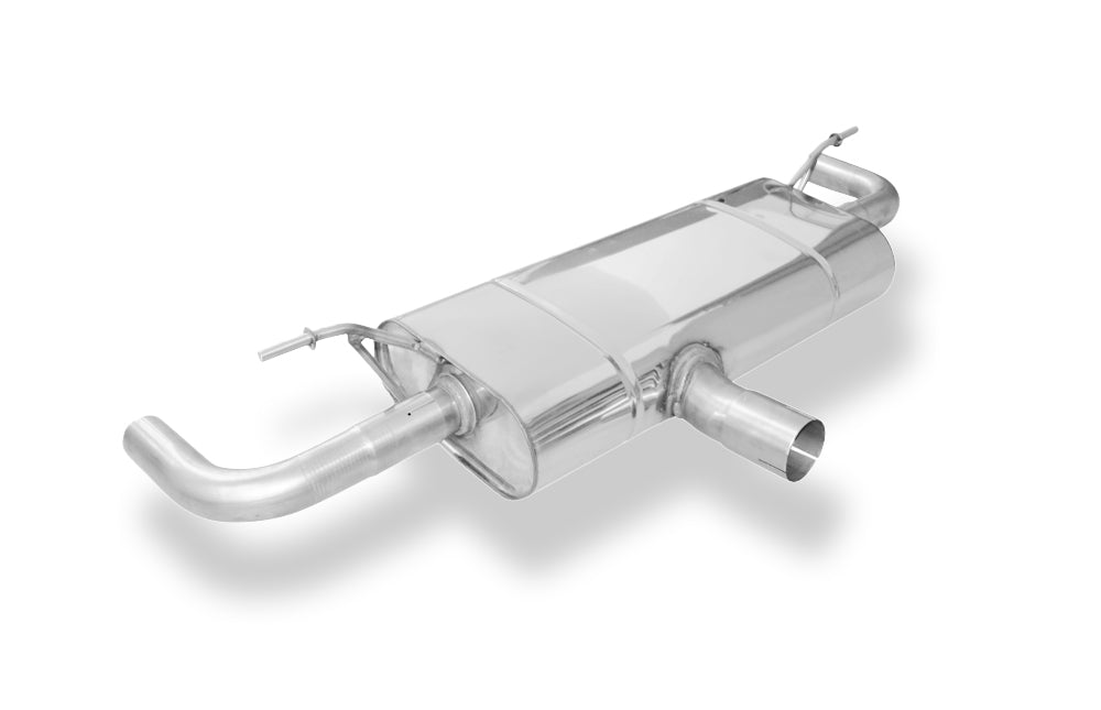 Fox passend fürMercedes A-Klasse 176/245 4-matic Endschalldämpfer quer Ausgang rechts/links - ohne Endrohre mit 90° Bögen für Modelle mit original Endrohrblenden