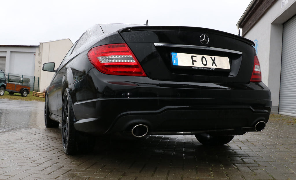 Fox passend fürMercedes C-Klasse 4 Zylinder - W204/S204 Endschalldämpfer rechts/links mit Y-Verbindungsstück - 115x85 Typ 32 rechts/links
