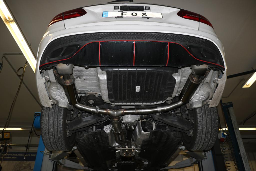 Fox passend fürMercedes C-Klasse 205 Limousine/ T-Modell/ Cabrio/ Coupe Endschalldämpfer rechts/links mit Endrohrtulpen