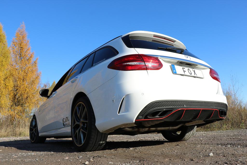 Fox passend fürMercedes C-Klasse 205 Limousine/ T-Modell/ Cabrio/ Coupe Endschalldämpfer rechts/links mit Endrohrtulpen