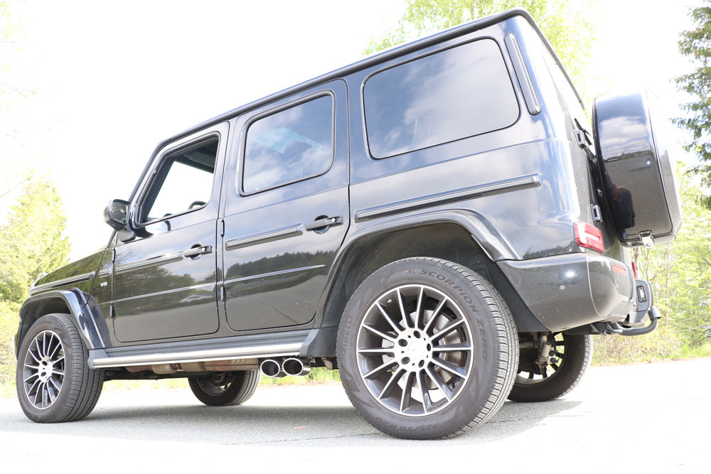 Fox passend fürMercedes G-Klasse G500 310kW - 463 Endrohr zum anstecken - 2x115x85 Typ 38 rechts und links unterm Trittbrett