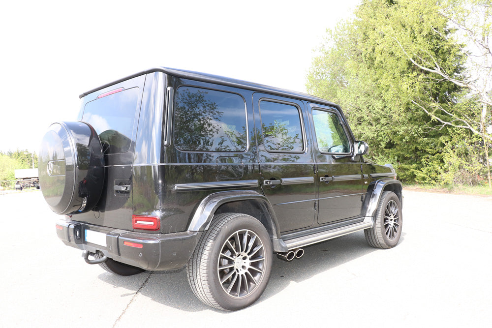 Fox passend fürMercedes G-Klasse G500 310kW - 463 Endrohr zum anstecken - 2x115x85 Typ 38 rechts und links unterm Trittbrett