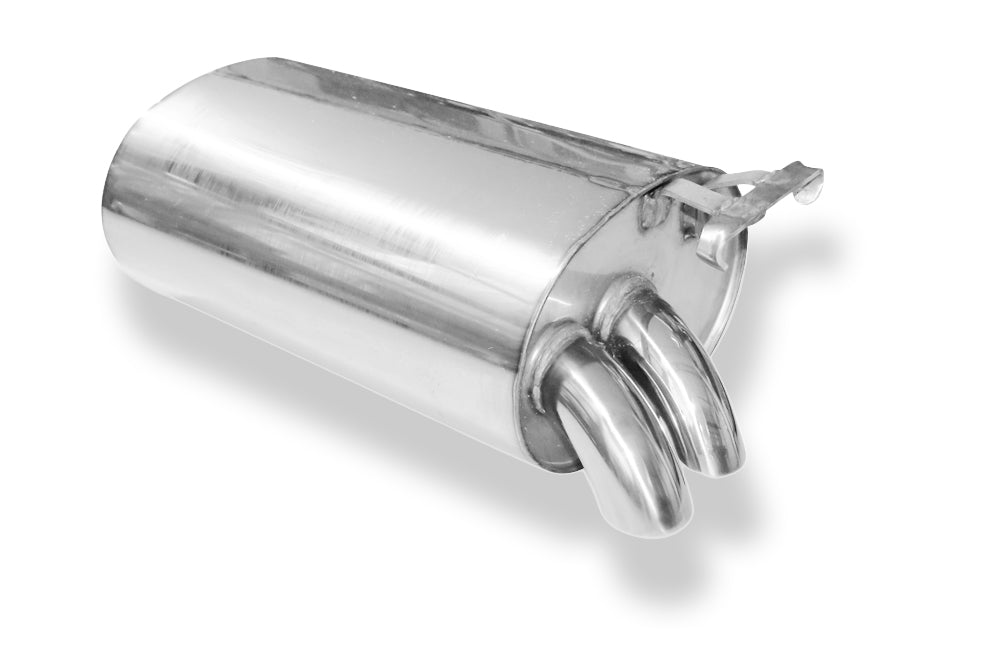 Fox passend fürMercedes SL Typ R129 Endschalldämpfer Ø70mm - 2x55 Typ 28 - Nur für Modelle mit serienmäßiger Steckverbindung! (kein Flansch!)