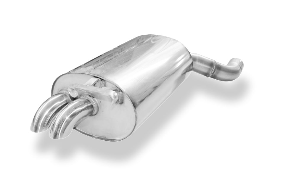 Fox passend für Mercedes SL Typ R129 Endschalldämpfer Ø70mm - 2x55 Typ 28 - Nur für Modelle mit serienmäßiger Steckverbindung! (kein Flansch!)