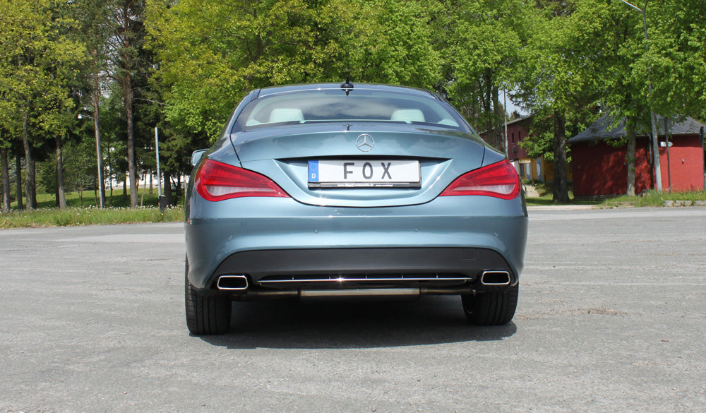 Fox passend fürMercedes CLA - C117/ X117 Frontantrieb Endschalldämpfer quer Ausgang rechts/links - 145x65 Typ 59 rechts/links
