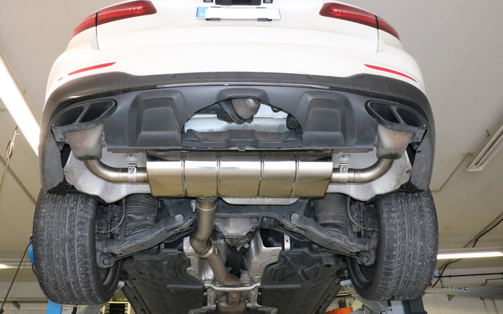 Fox passend fürMercedes GLC X253 Endschalldämpfer quer Ausgang rechts/links - Ausgang der Endrohre in den originalen Endrohren