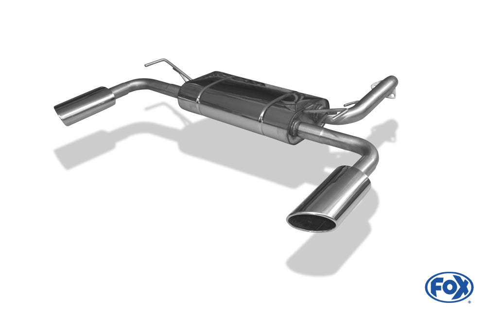Fox passend fürMitsubishi Lancer CYO Stufenheck/ Sportback Benzin Endschalldämpfer quer Ausgang rechts/links - 115x85 Typ 38 rechts/links