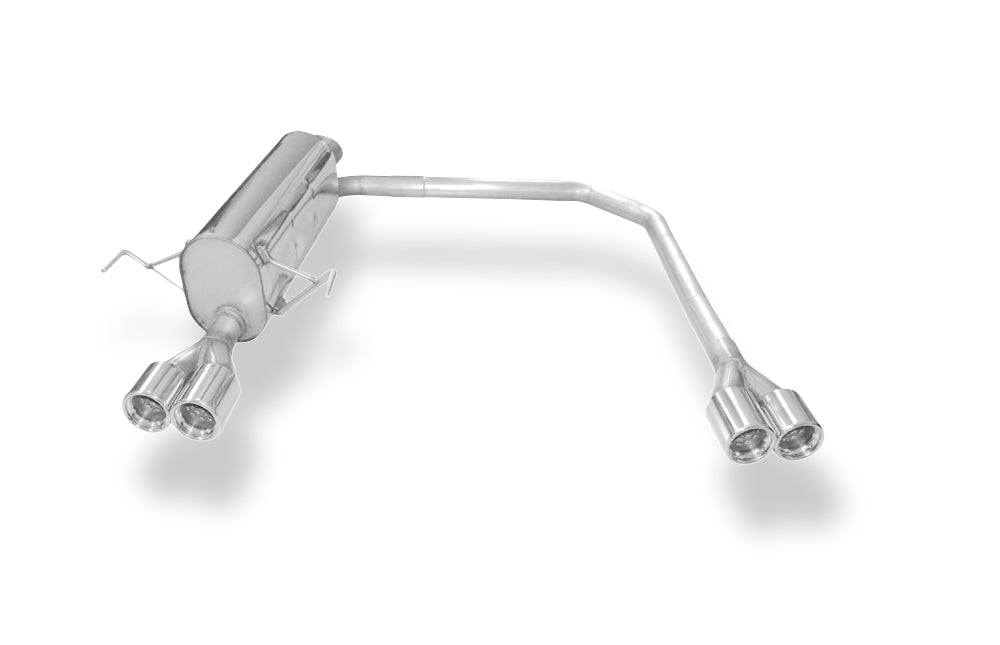 Fox passend für Opel Astra H/ Astra H GTC Turbo Endschalldämpfer Ausgang rechts/links Ø63,5mm - 2x76 Typ 13 rechts/links