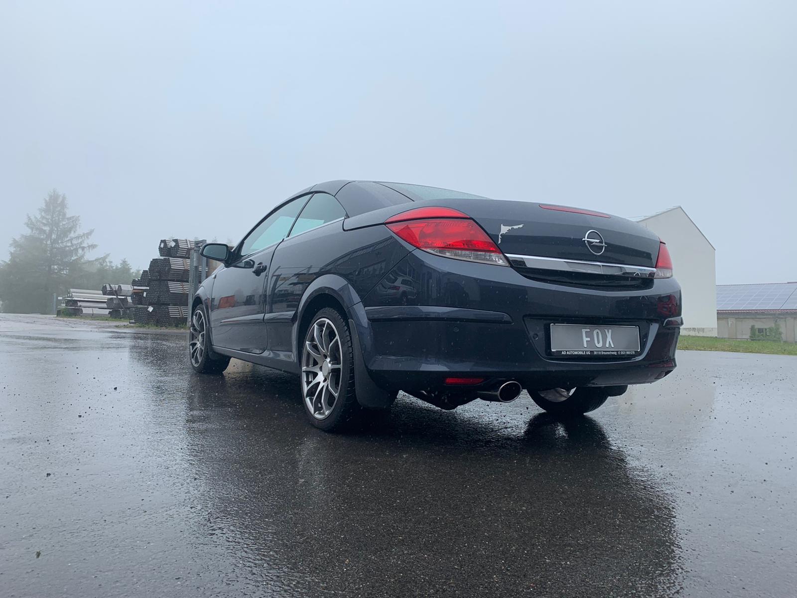 Fox passend für Opel Astra H TwinTop mit Ausschnitt Endschalldämpfer einseitig - 115x85 Typ 32