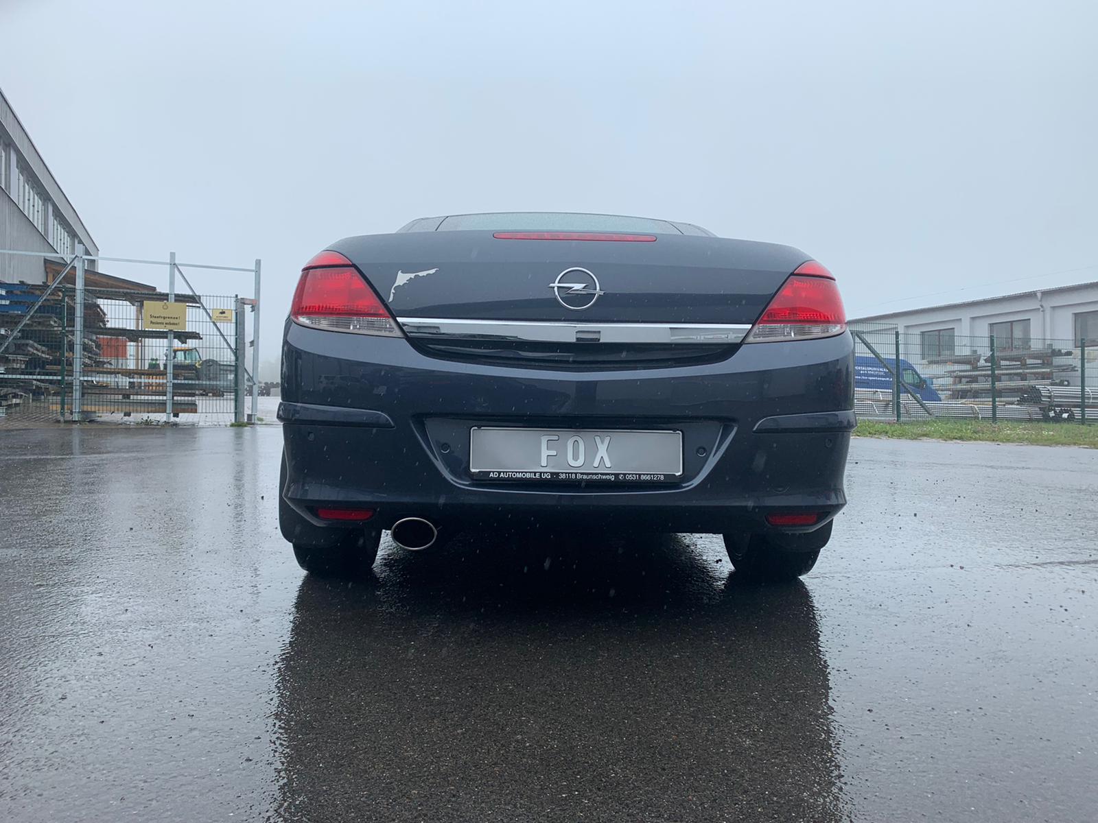 Fox passend fürOpel Astra H TwinTop mit Ausschnitt Endschalldämpfer einseitig - 115x85 Typ 32