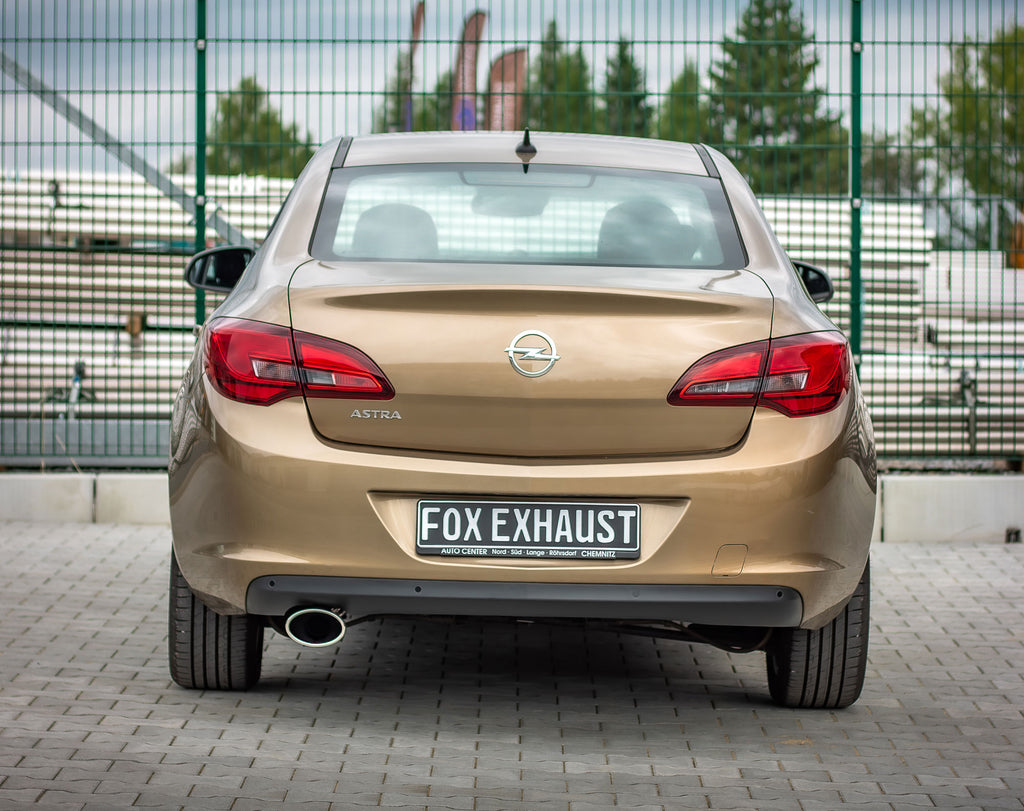 Fox passend fürOpel Astra J Stufenheck Endschalldämpfer quer Ausgang links - 140x90 Typ 32