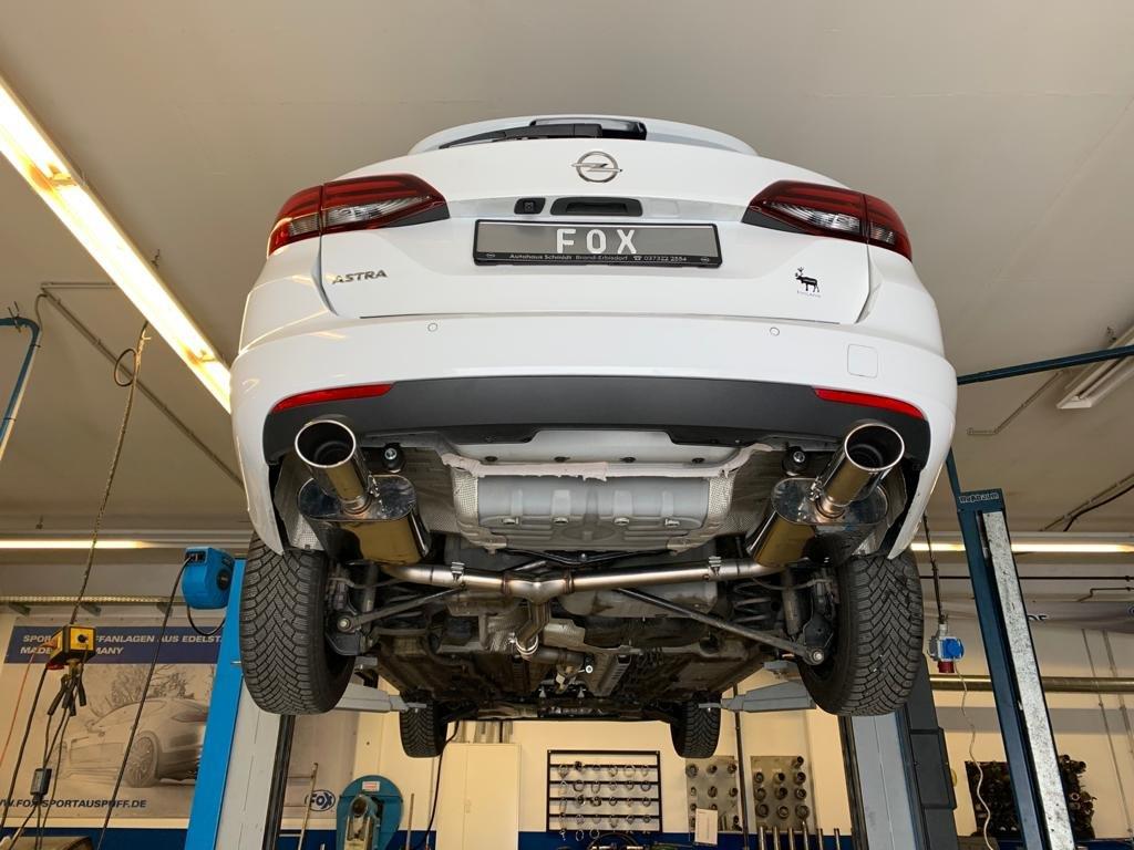 Fox passend fürOpel Astra K Sports Tourer Endschalldämpfer Ausgang rechts/links - 115x85 Typ 32 rechts/links