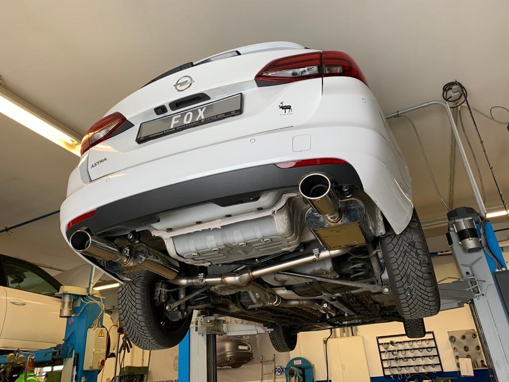 Fox passend fürOpel Astra K Sports Tourer Endschalldämpfer Ausgang rechts/links - 115x85 Typ 32 rechts/links