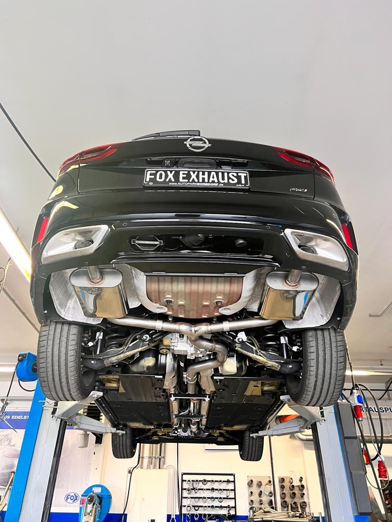 Fox passend fürOpel Insignia B GSI - Sports Tourer - 4x4 Endschalldämpfer rechts/links - Ausgang der Endrohre in den originalen Ausgängen und Vorschalldämpfer