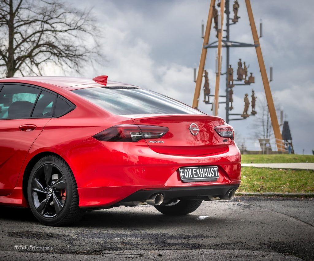 Fox passend für Opel Insignia B - Grand Sport 4x4 Endschalldämpfer rechts/links mit Stutzen und Vorschalldämpfer - 1x90 Typ 25 rechts/links