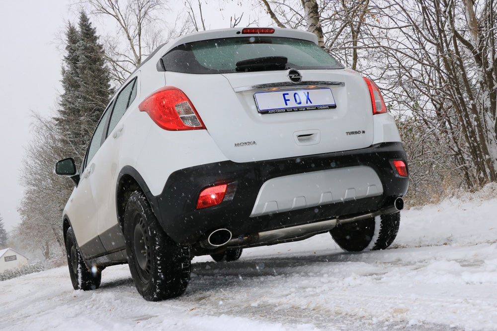 Fox passend fürOpel Mokka 4x4 & 4x2 Endschalldämpfer rechts/links und Vorschalldämpfer - 115x85 Typ 38 rechts/links