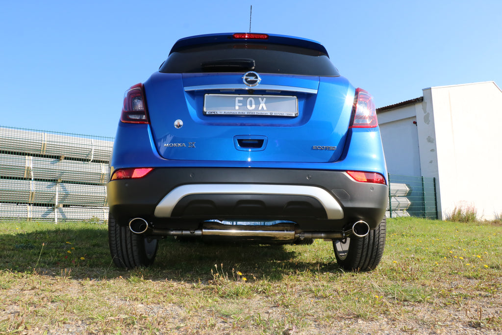 Fox passend fürOpel Mokka 4x4 & 4x2 Endschalldämpfer rechts/links und Vorschalldämpfer - 115x85 Typ 38 rechts/links