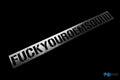 Fox Edelstahlplatte "fuckyouroemsound" 300x33mm