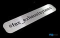 Fox Edelstahlplatte "@fox_exhaustsystems" 300x60mm