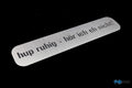Fox Edelstahlplatte "hupe ruhig..." 300x60mm