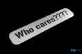 Fox Edelstahlplatte "Who cares" 300x60mm