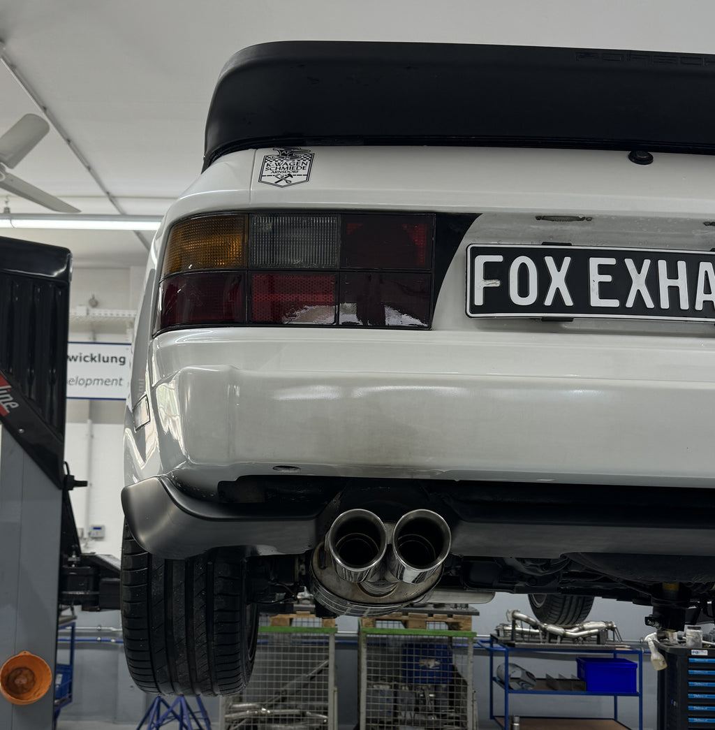Fox passend fürPorsche 944 Halbanlage bestehend aus End- und Vorschalldämpfer - Endrohr 2x80 Typ 25