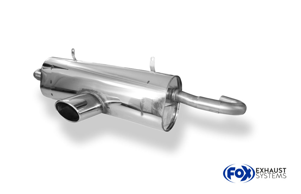 Fox passend fürPorsche Boxster Typ 986 Endschalldämpfer Ausgang mittig - 140x90 Typ 32